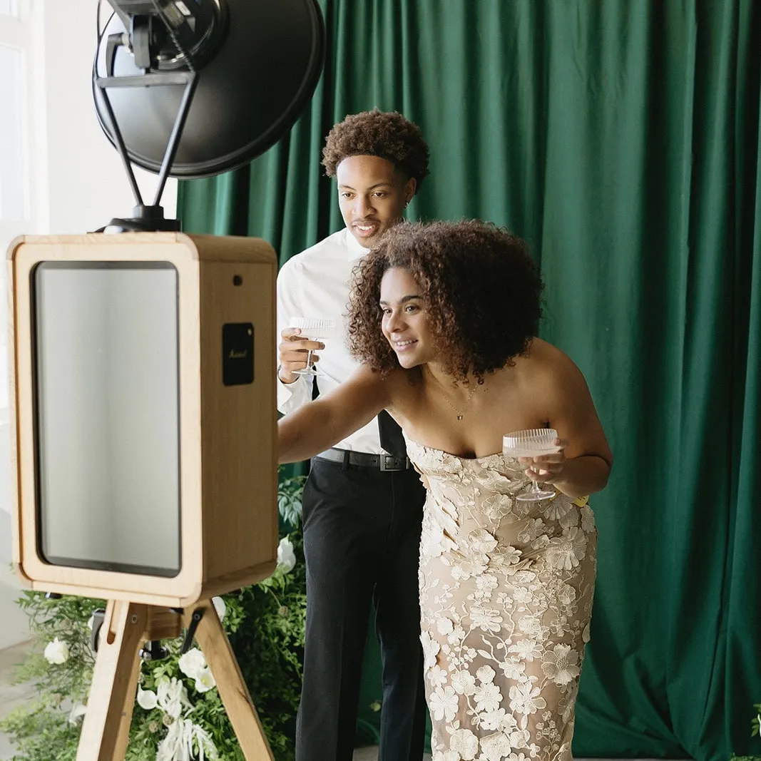 Luxury photo booth display in Orlando