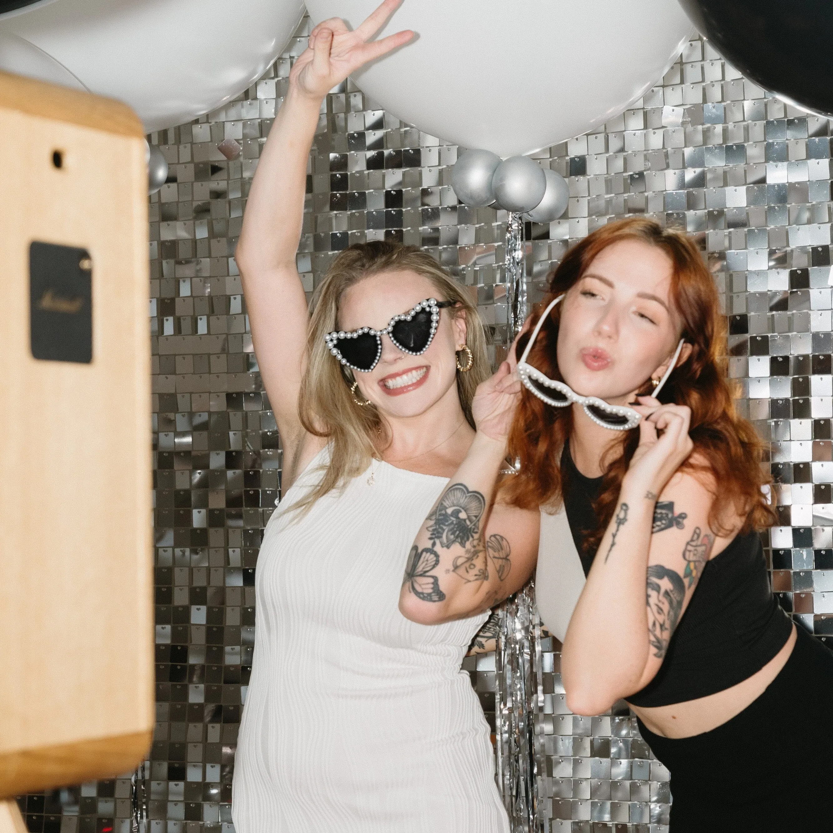 High-end photo booth features closeup