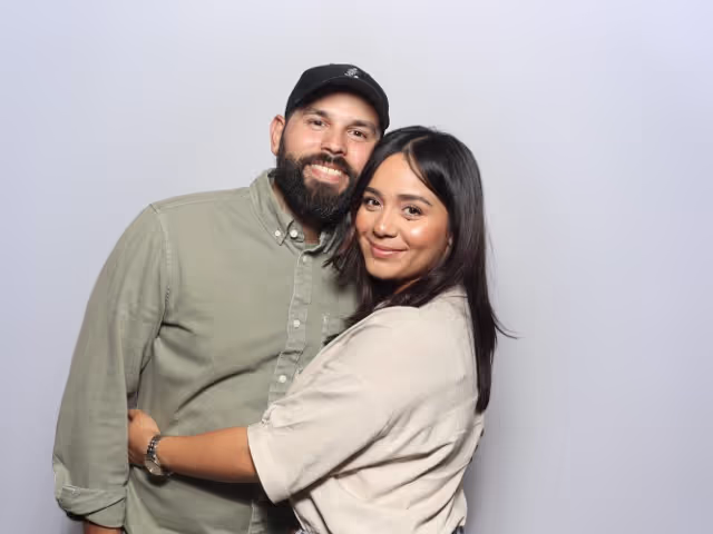 Happy customer at Golden Clicks photo booth